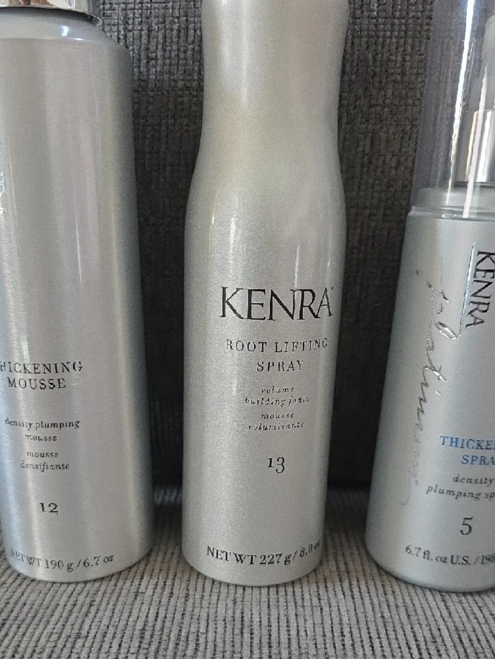 Kenra Platinum Styling Set —Thickening Mousse, Root Lifting & Thickening Sprays.